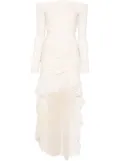 Blumarine asymmetric mini dress - Neutrals