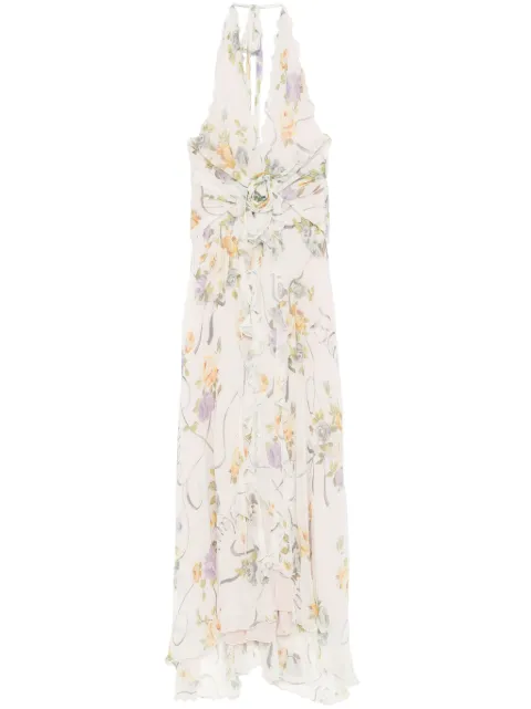 Blumarine vestido largo con estampado floral