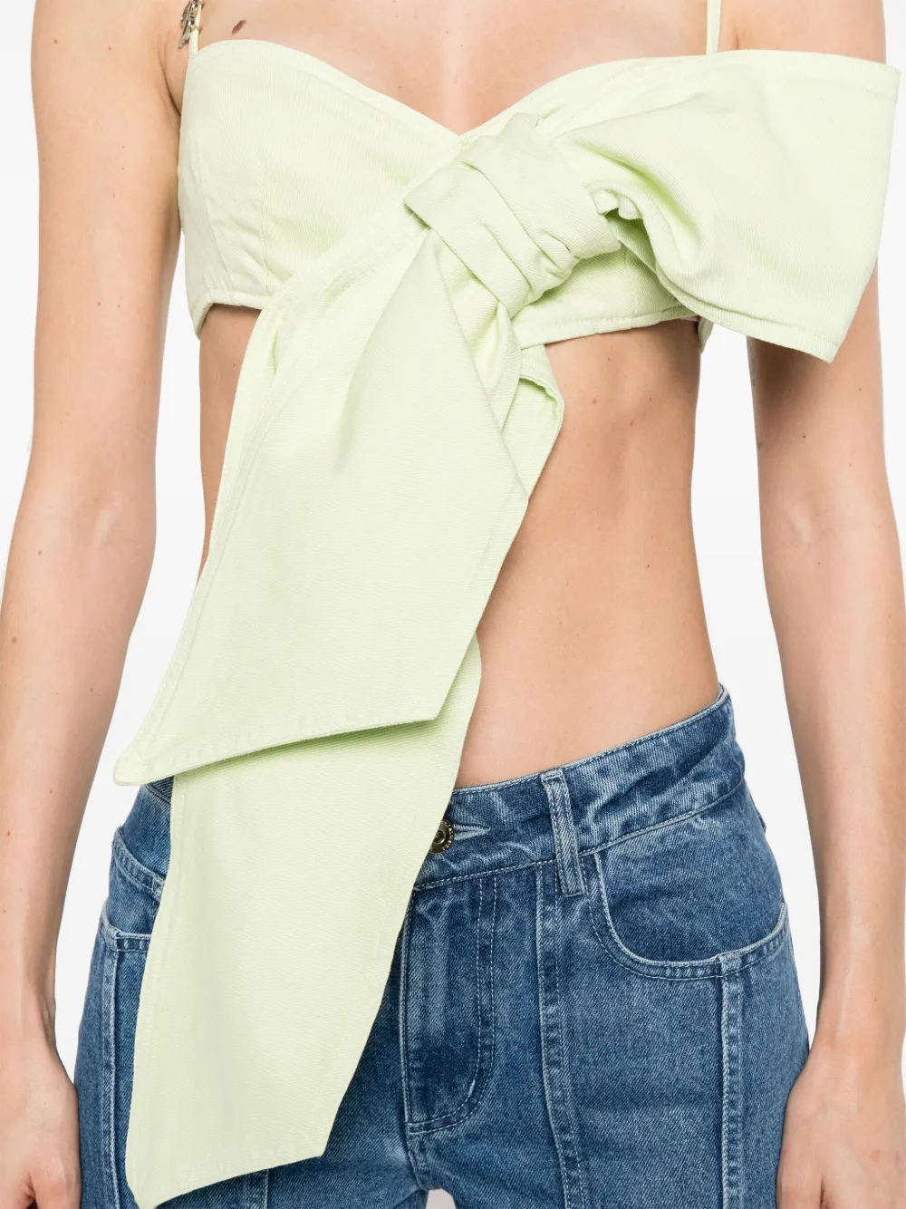 Blumarine Top met strik Groen