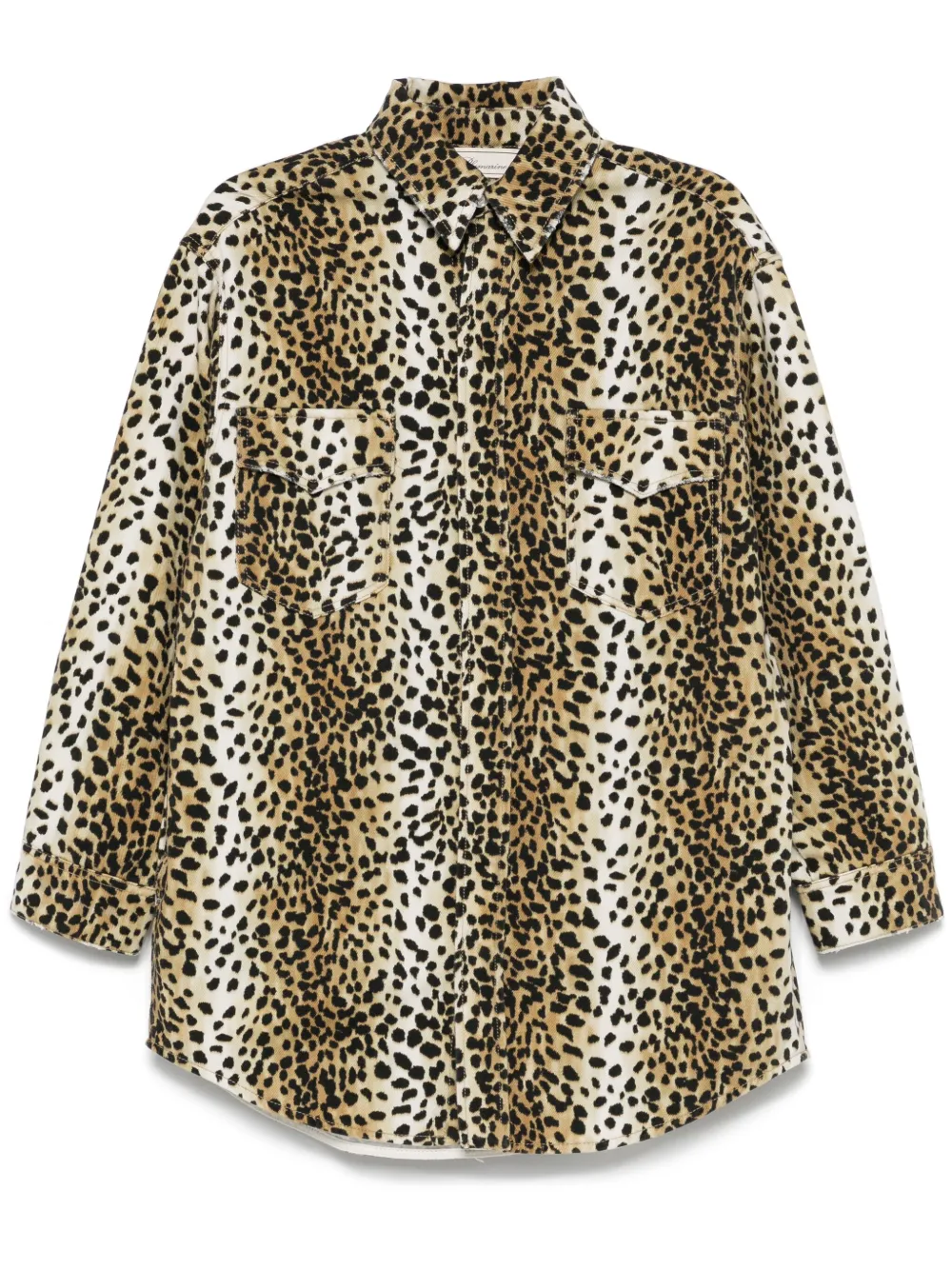 leopard-print overshirt