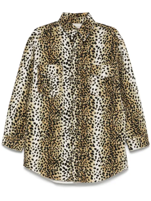 Blumarine sobrecamisa con estampado de leopardo