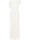 Blumarine ruched maxi dress - White