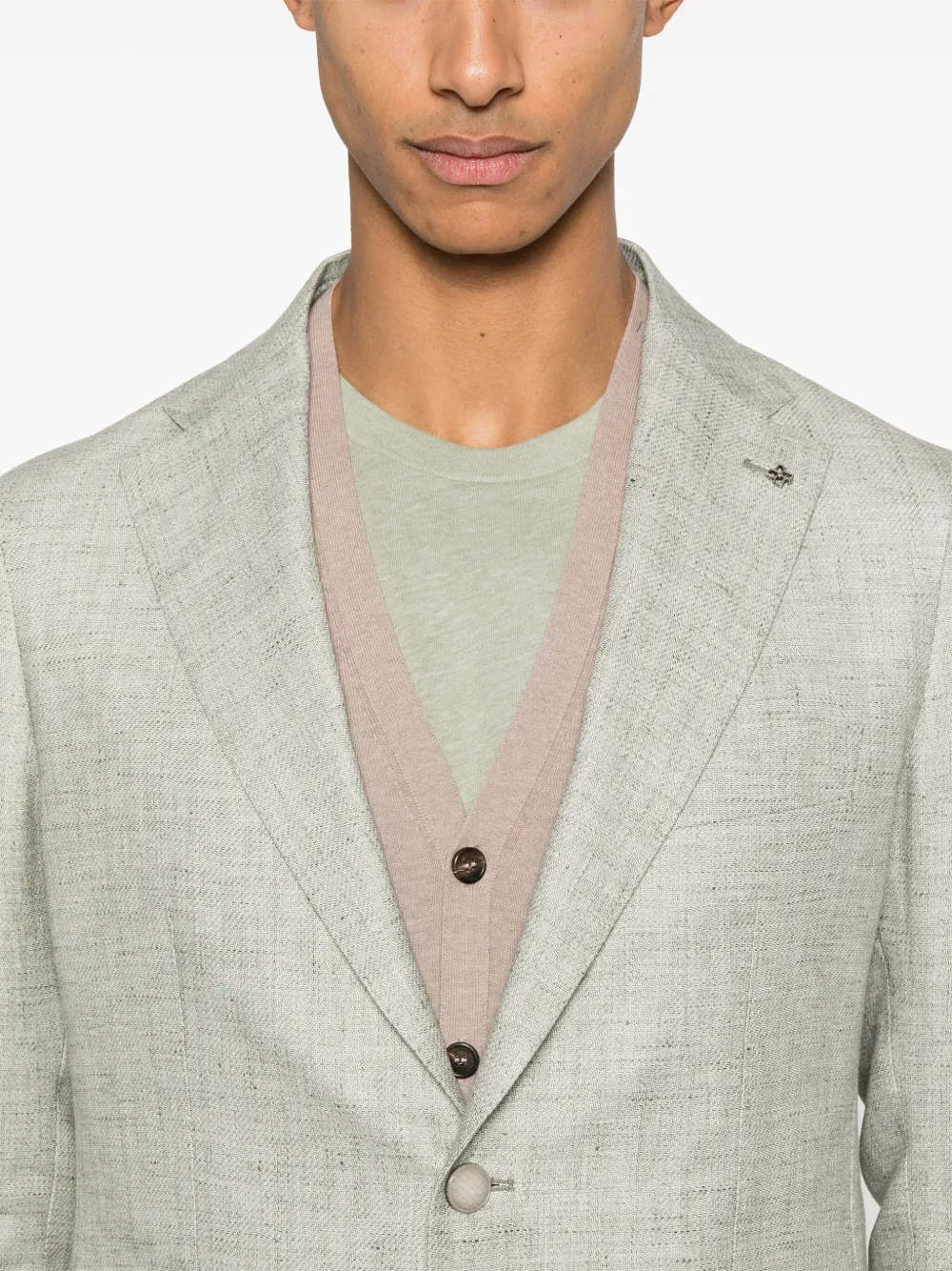 Shop Tagliatore Single-breasted Suit Jacket In Green