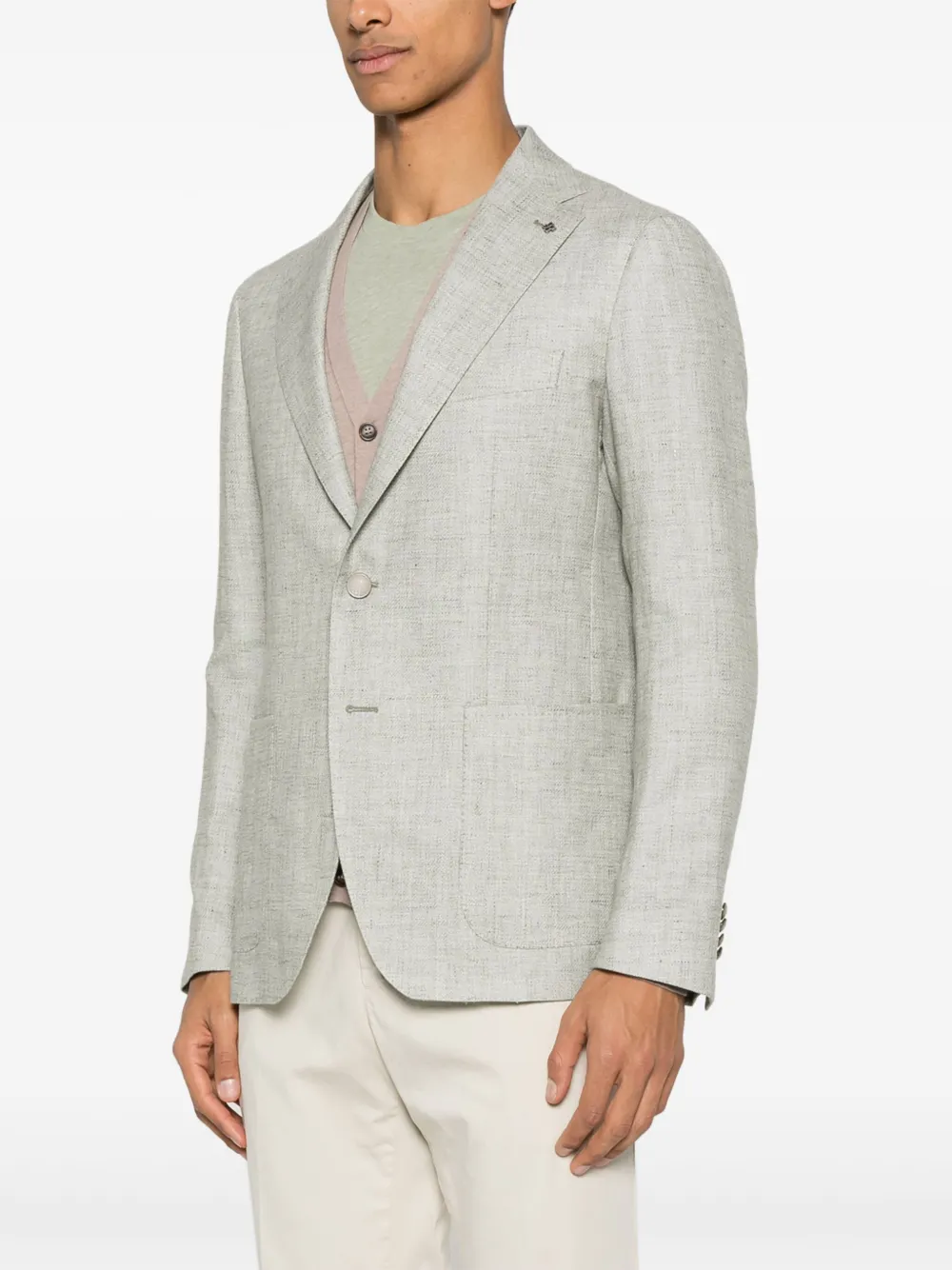 Shop Tagliatore Single-breasted Suit Jacket In Green