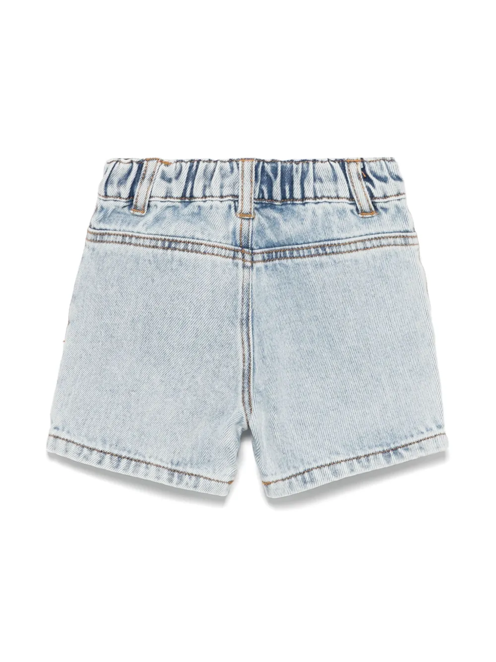 Moschino Kids logo-embroidered shorts - Blauw