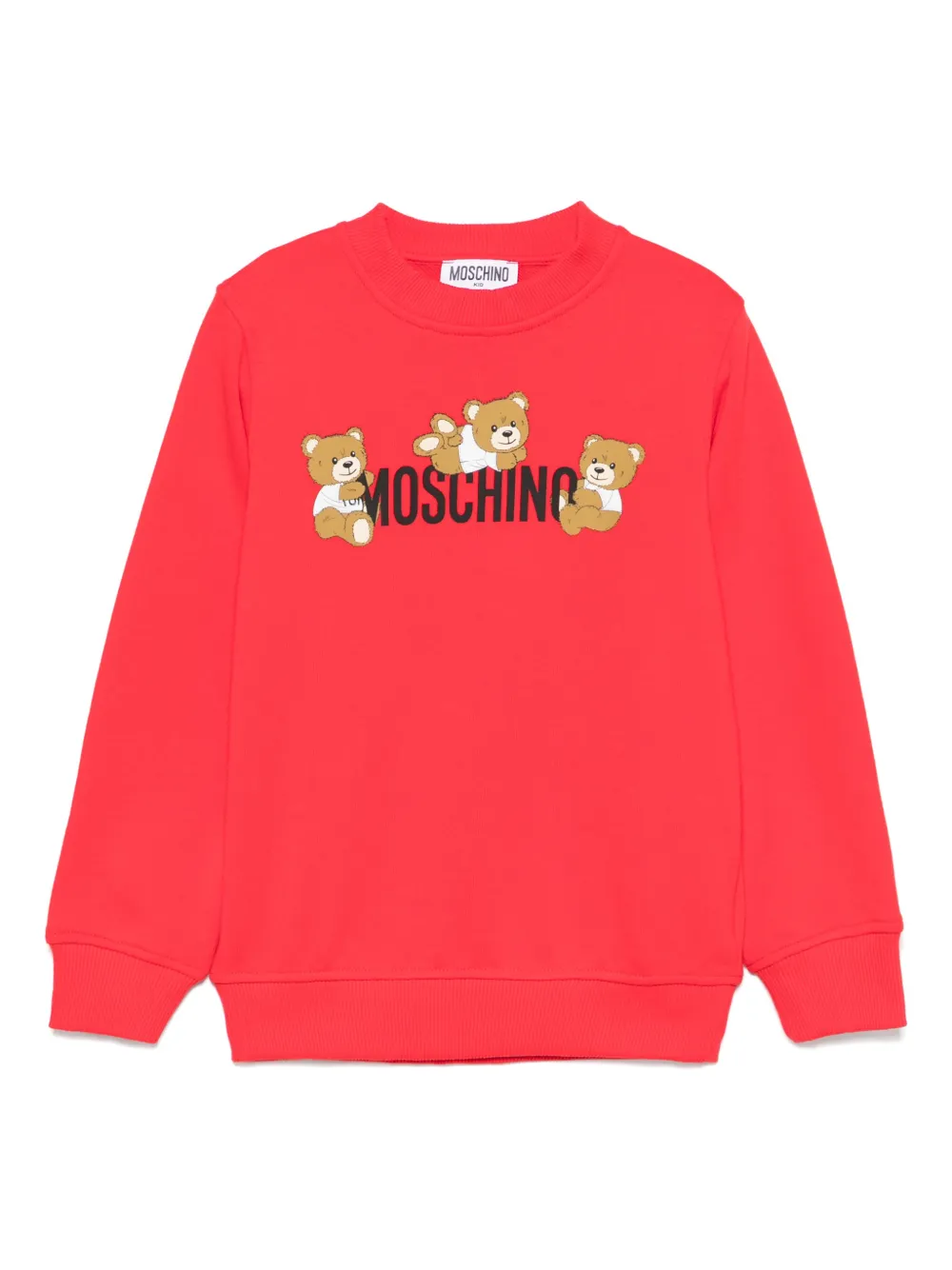 Moschino Kids Sweater met teddybeerprint Rood