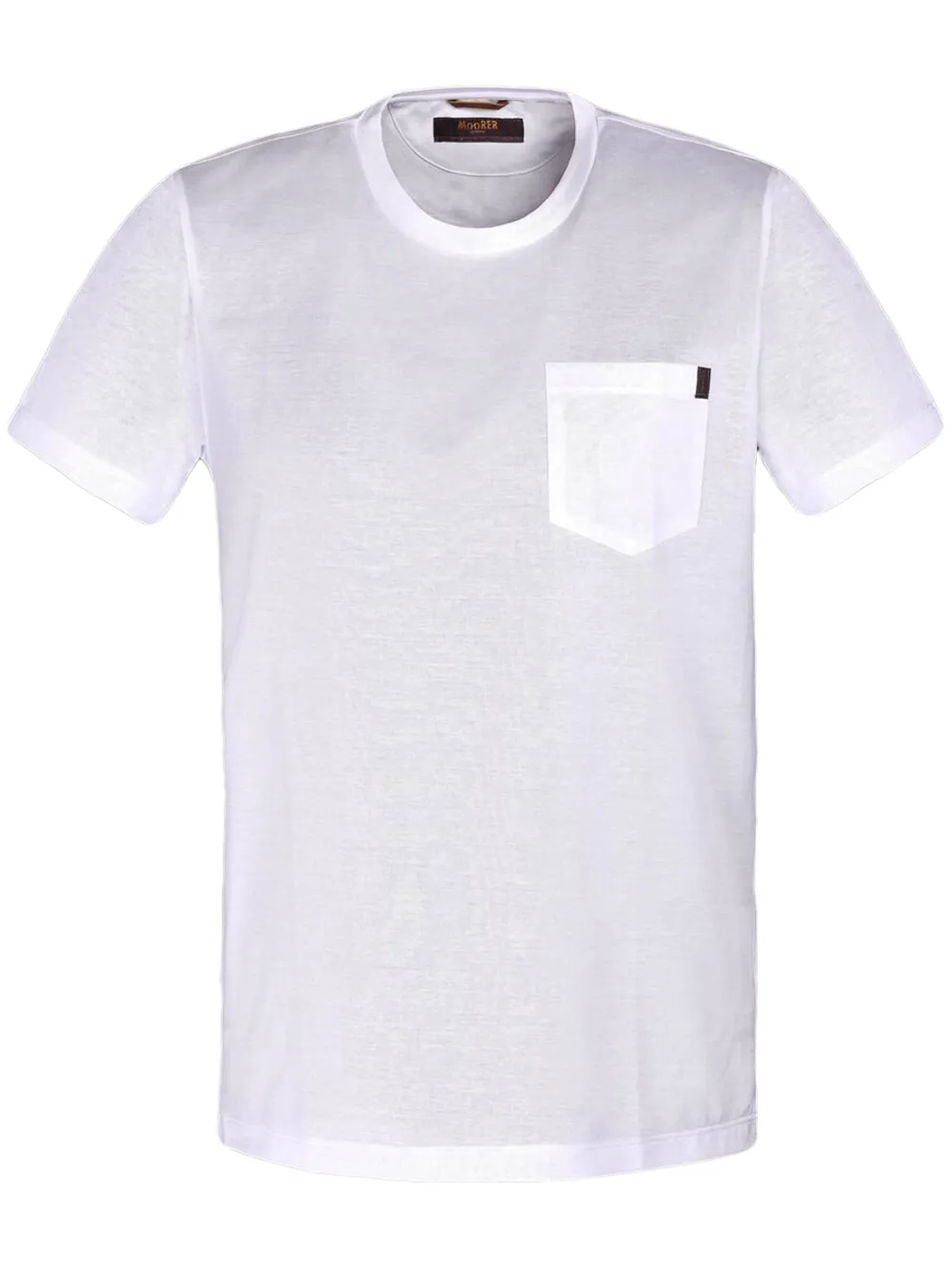 Moorer Chest-pocket Cotton T-shirt In 白色