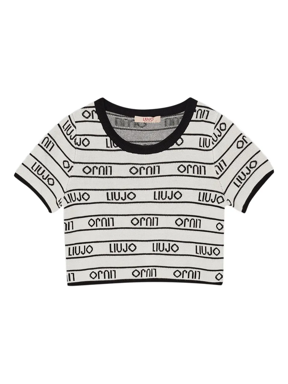 LIU JO top con cuello redondo y logo | blanco | Image 1