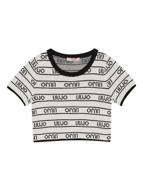 LIU JO top con cuello redondo y logo