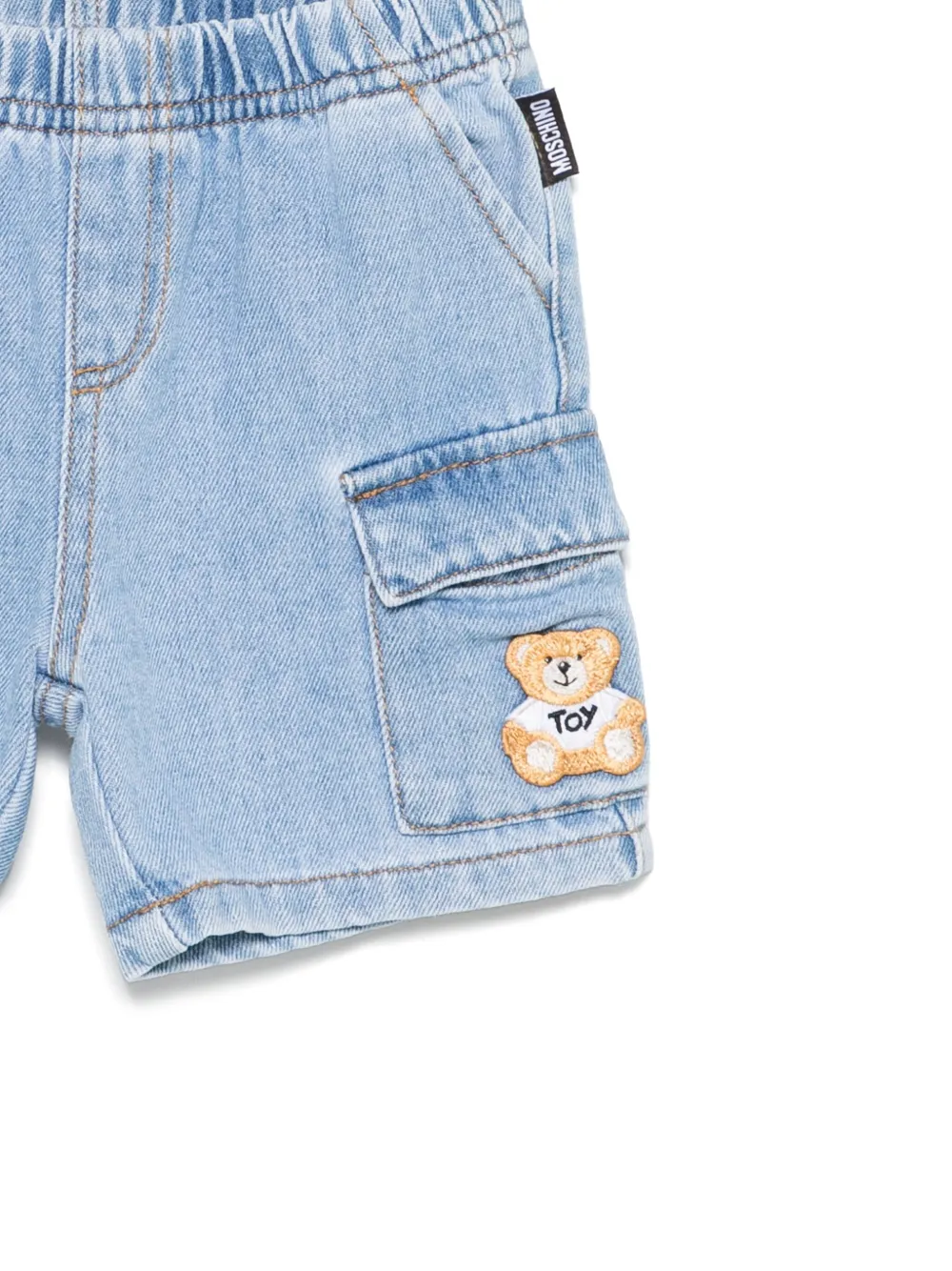 Moschino Kids Shorts met Teddy Bear-borduurwerk Blauw