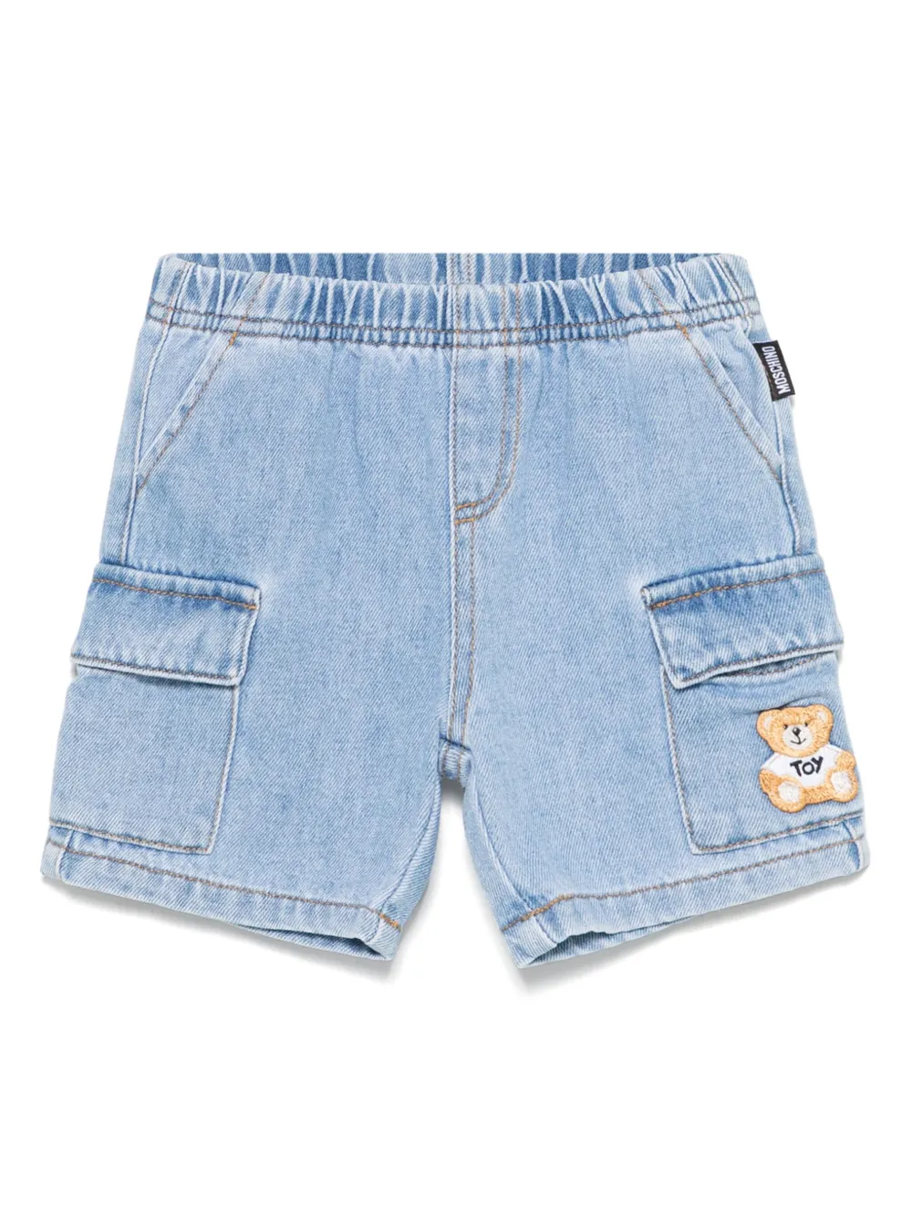Moschino Kids Shorts met Teddy Bear-borduurwerk Blauw
