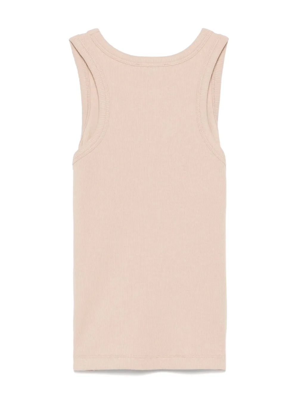 Moschino Kids logo-embroidered tank top - Beige