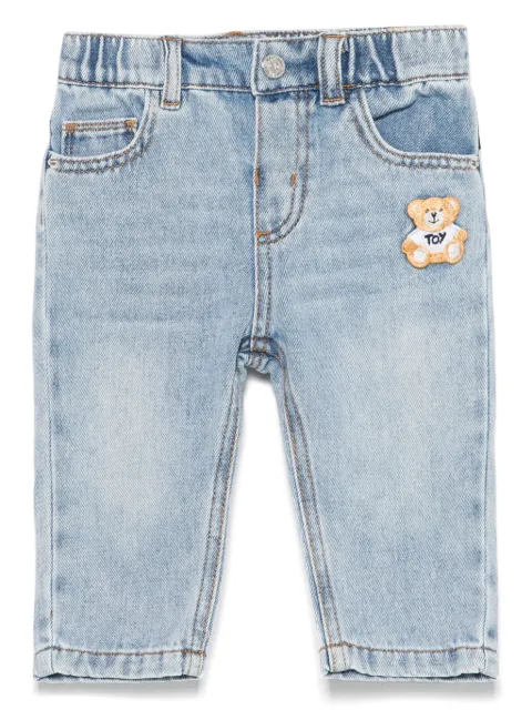 Moschino Kids Calça jeans com bordado Teddy Bear