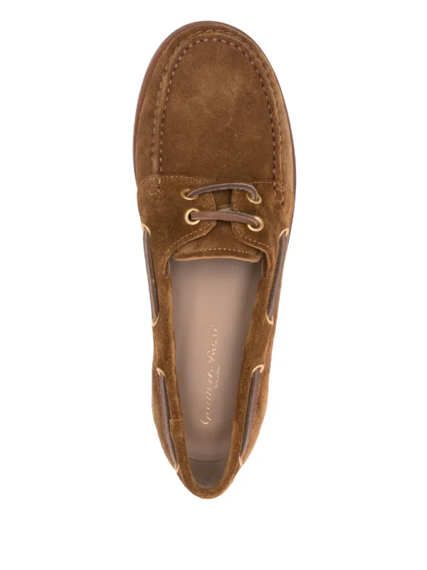 ローファー・オックスフォード Gianvito Rossi Brown Suede Vandee Loafers GIANVITO ROSSI Vandée suede boat shoes | NET-A-PORTER
