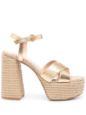 【GIANVITO ROSSI】LENAブロック 70mm プラットフォームサンダル GIANVITO ROSSI】LENAブロック 70mm プラットフォームサンダル