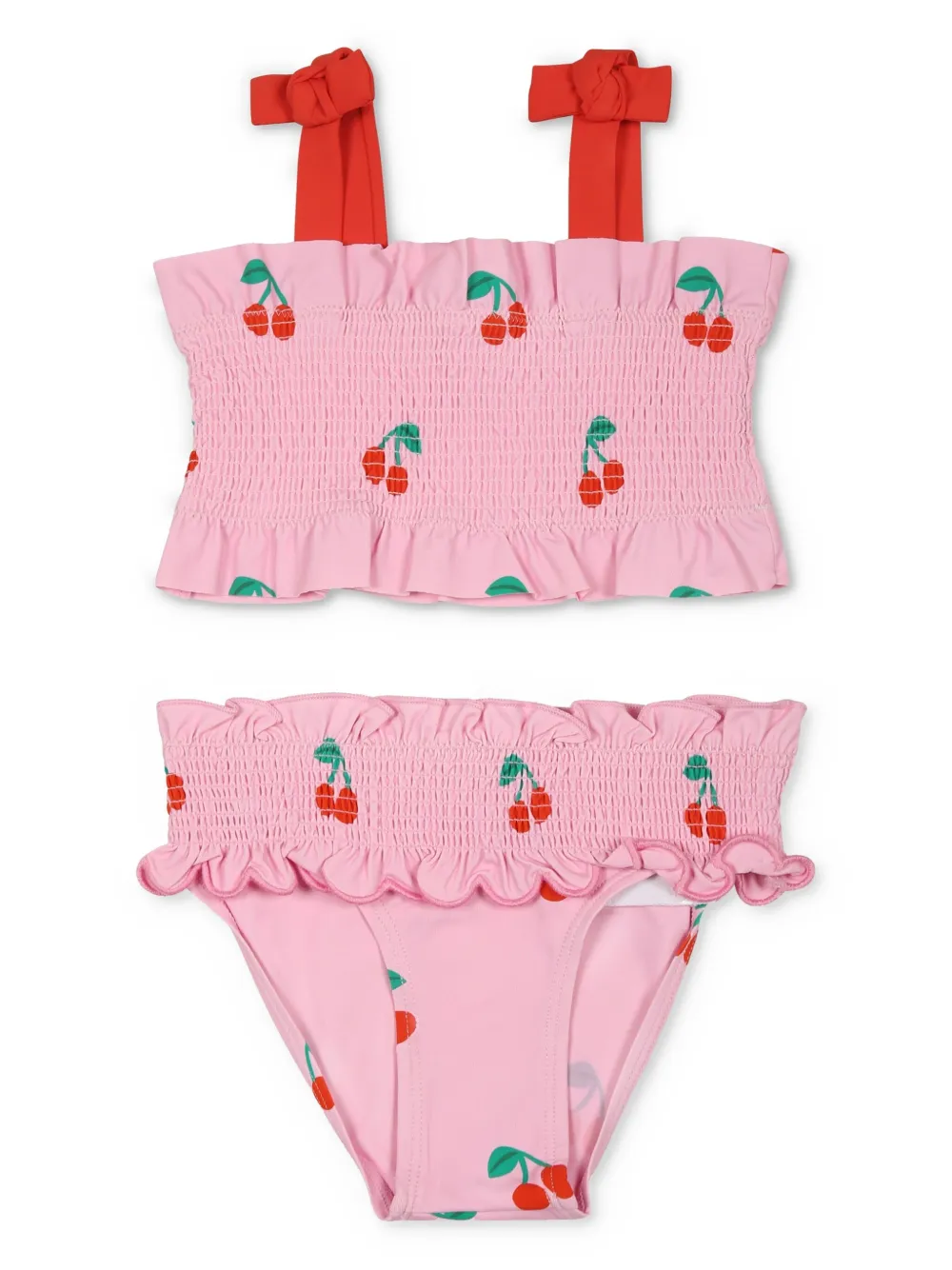 Stella McCartney Kids Bikini met kersenprint Roze