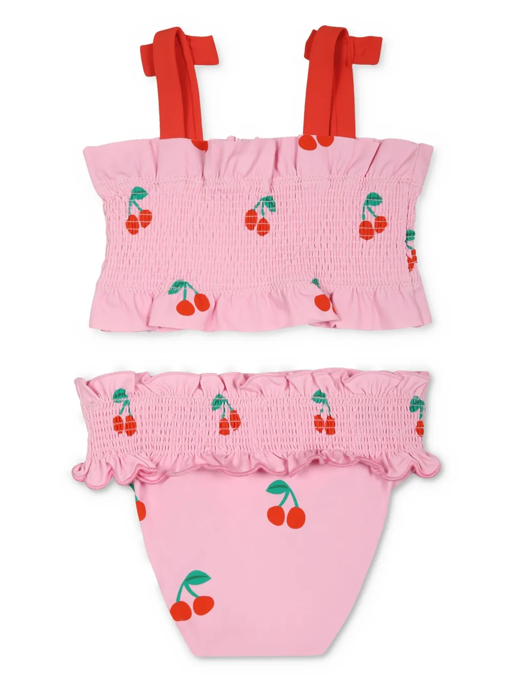 Stella McCartney Kids Bikini met kersenprint Roze