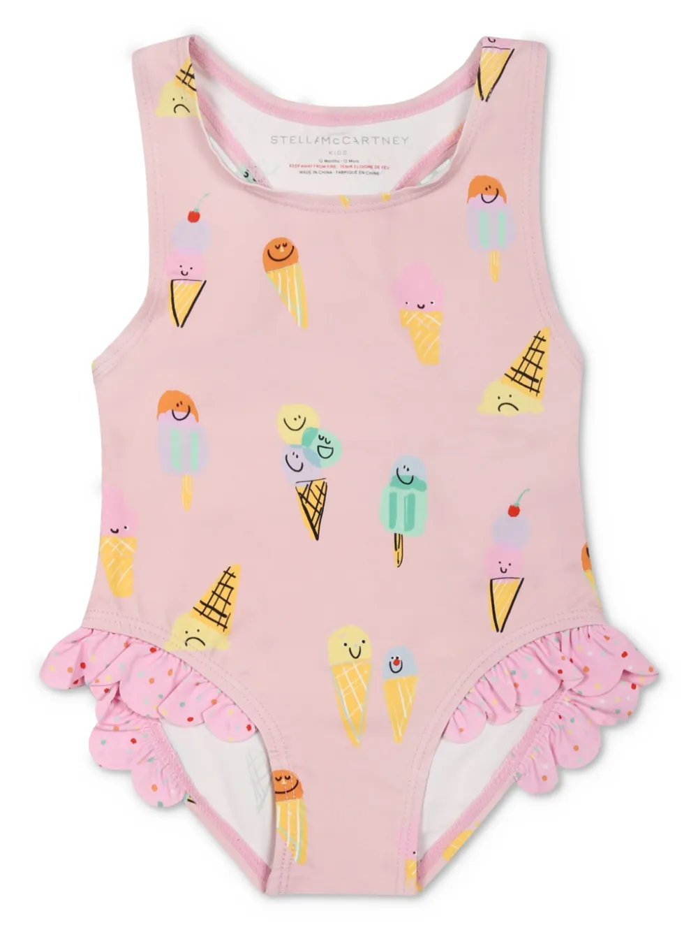 Stella McCartney Kids Badpak met ijsjesprint Roze