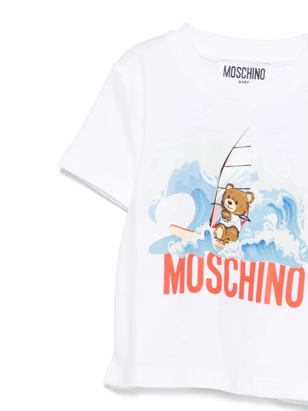 Moschino Kids T-shirt met logoprint Wit