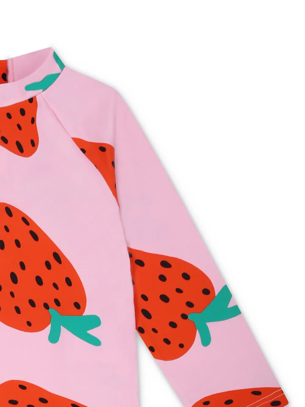 Stella McCartney Kids Bikini met aardbeienprint en lange mouwen Roze
