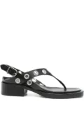 Durazzi Milano 35mm eyelet-detail sandals - Black