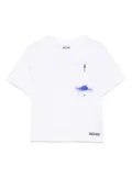 Moschino Kids pen-print T-shirt - White