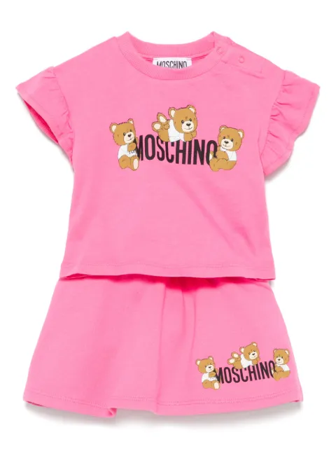 Moschino Kids falda con logo estampado