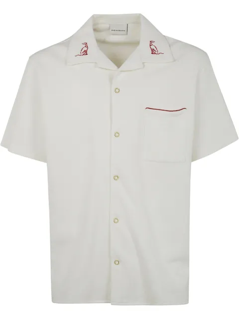 Drôle De Monsieur embroidered collar shirt 