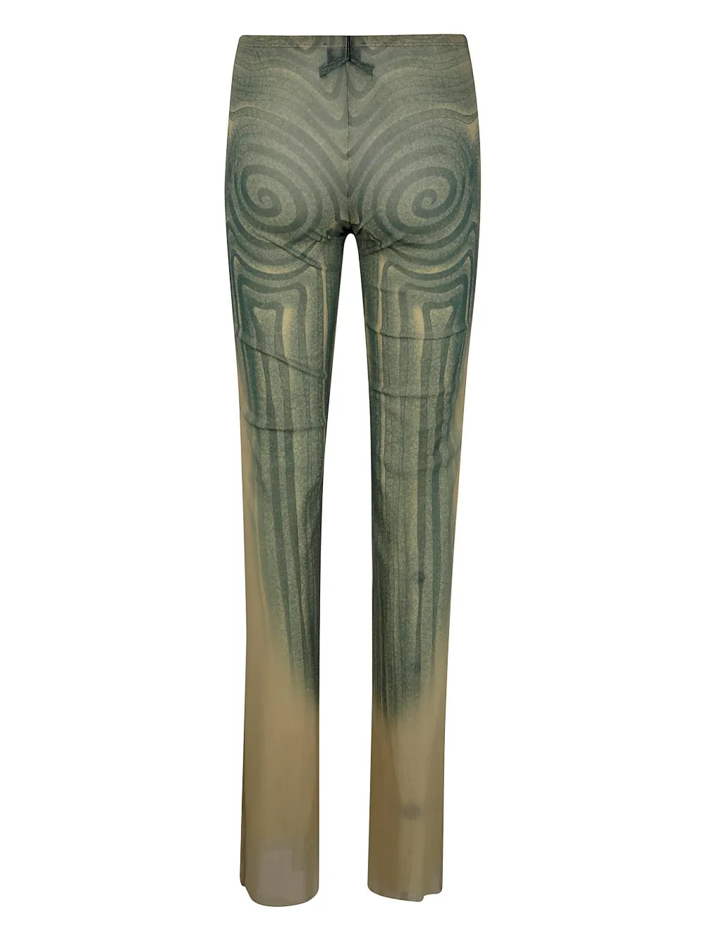 Jean Paul Gaultier spiral-print trousers - Blauw