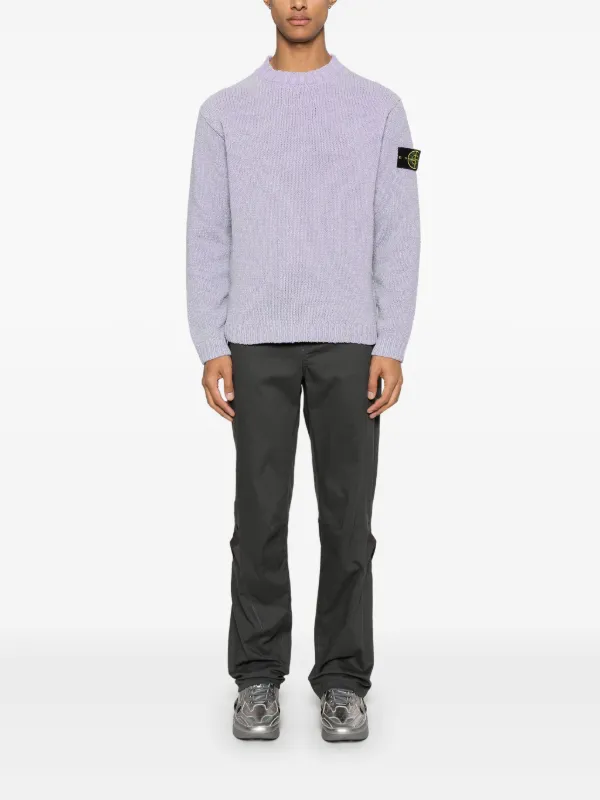 Stone Island ペイントエフェクト セーター | パープル | FARFETCH JP