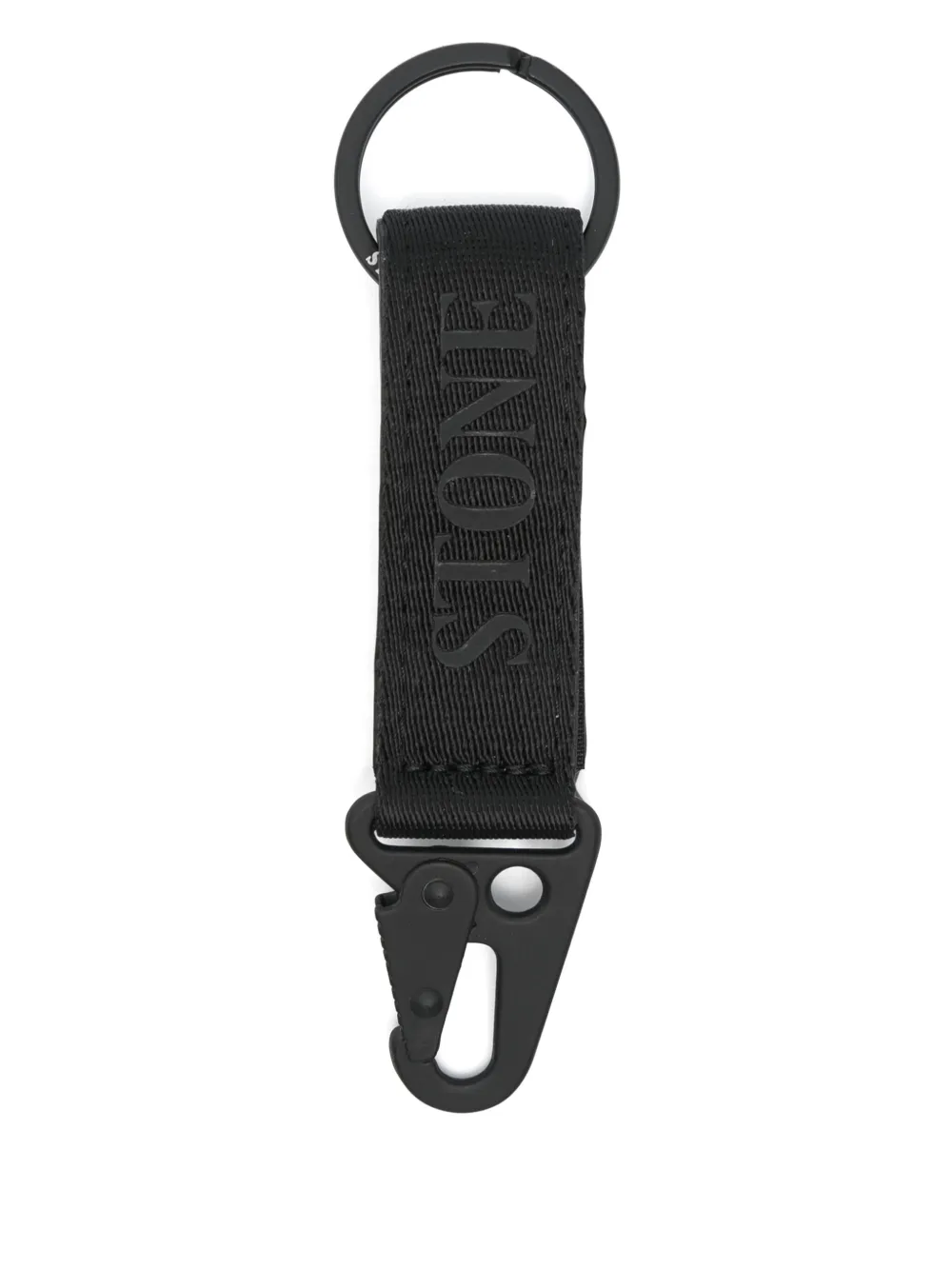 Stone Island logo-appliqué keyring | Black | Image 1