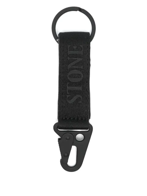 Stone Island logo-appliqué keyring  