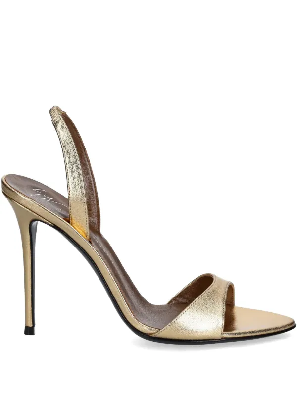 Giuseppe Zanotti 105mm Lilibeth Sandals | Gold | FARFETCH