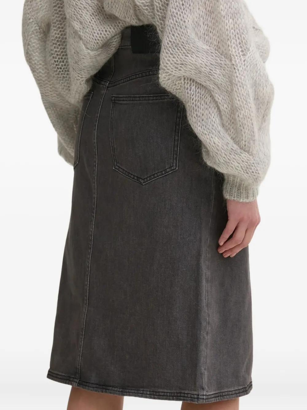 Gestuz Cotton A-line Skirt In Gray