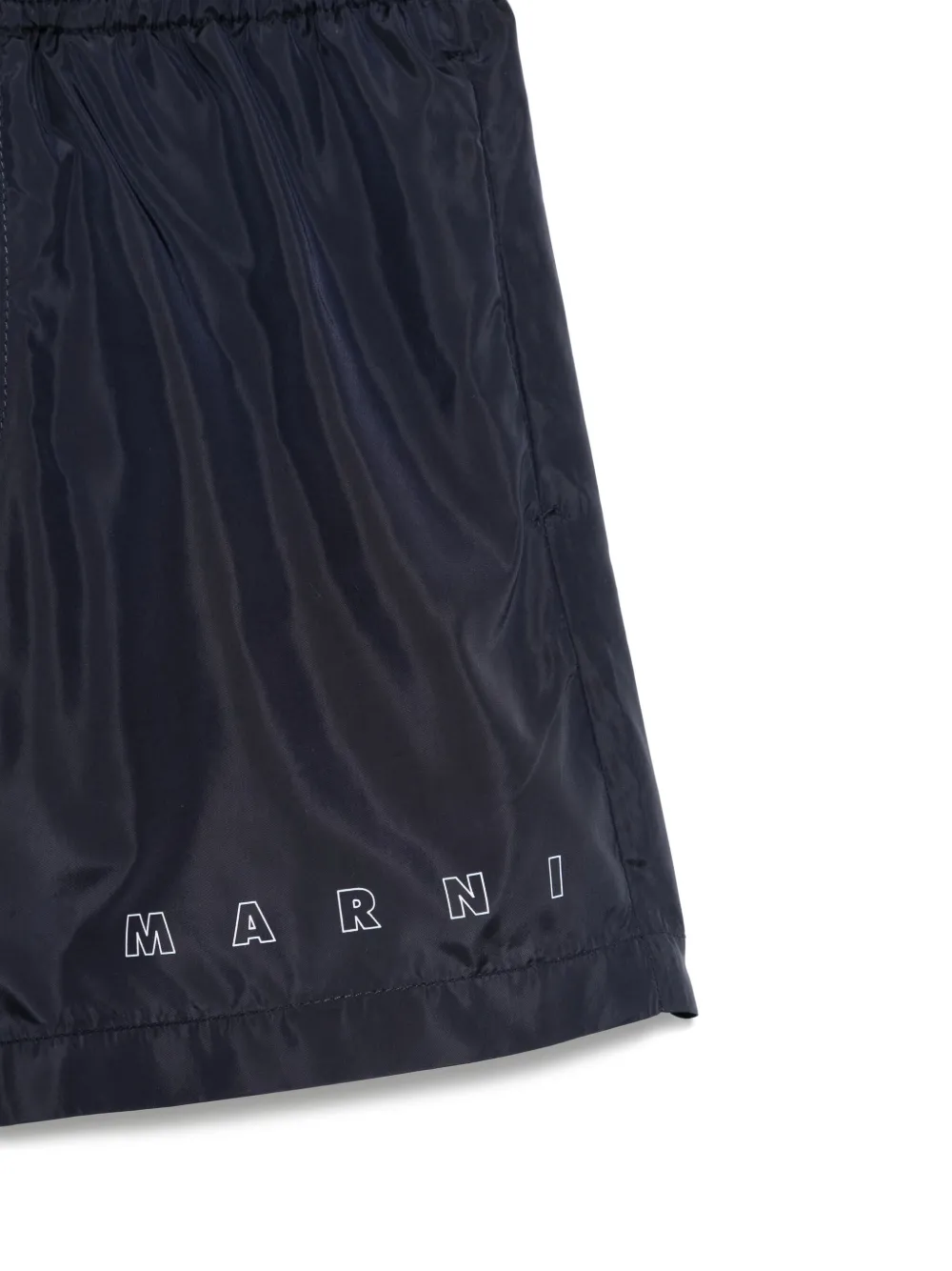 Marni Kids Zwembroek met logoprint Blauw