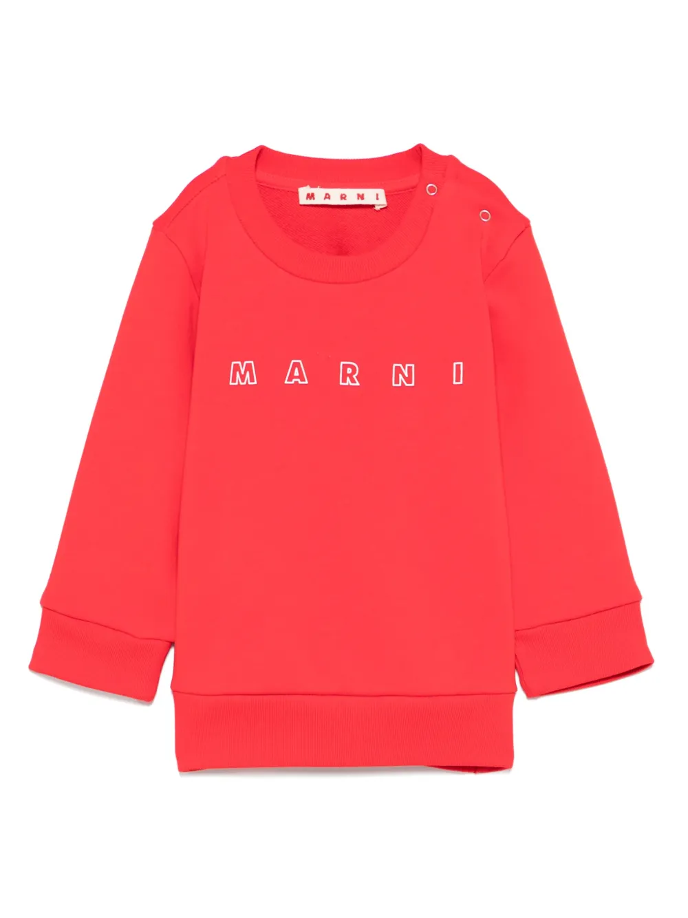 Marni Kids Sweater met logoprint Rood