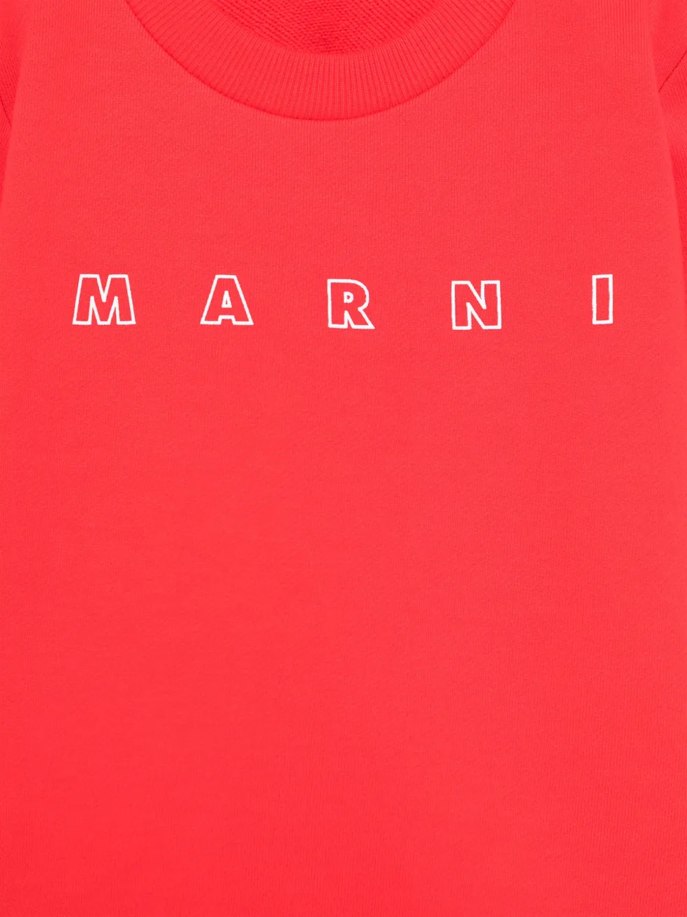 Marni Kids Sweater met logoprint Rood