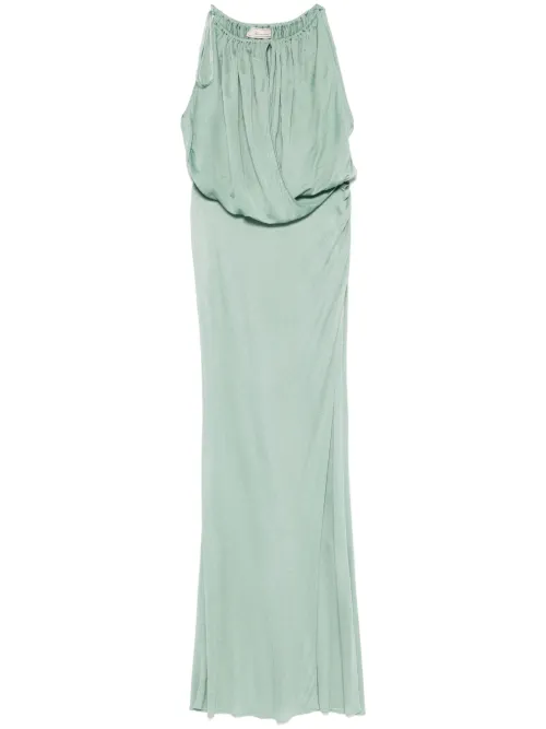 Robe longue à détails drapés - Blumarine - Modalova