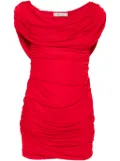 Blumarine one-shoulder draped mini dress - Red