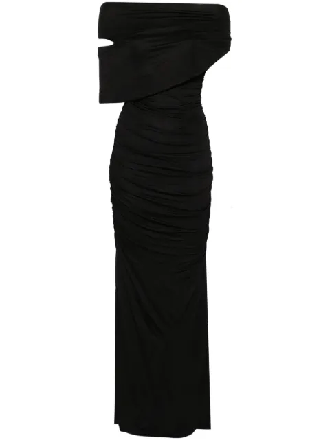 Blumarine vestido largo con diseño fruncido