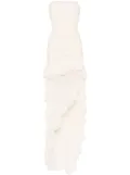 Blumarine ruffled maxi dress - Neutrals
