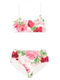 Blumarine peony-printed bikini - White