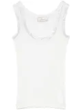 Blumarine ribbed-knit tank top - White