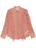 Blumarine ruffled silk shirt - Pink