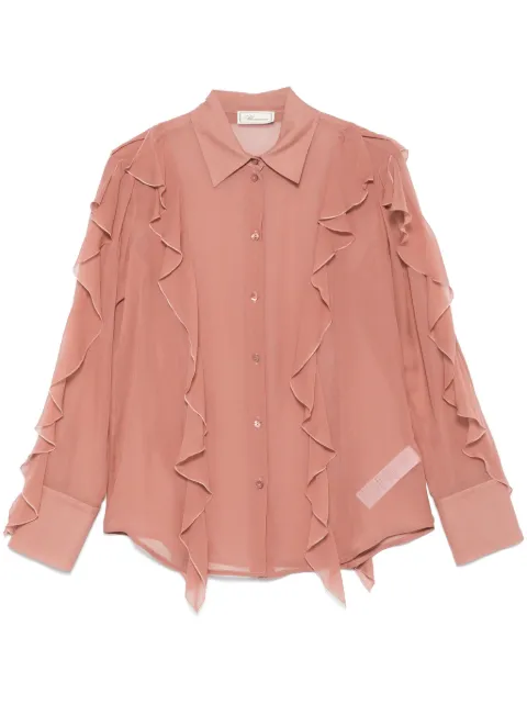Blumarine ruffled silk shirt