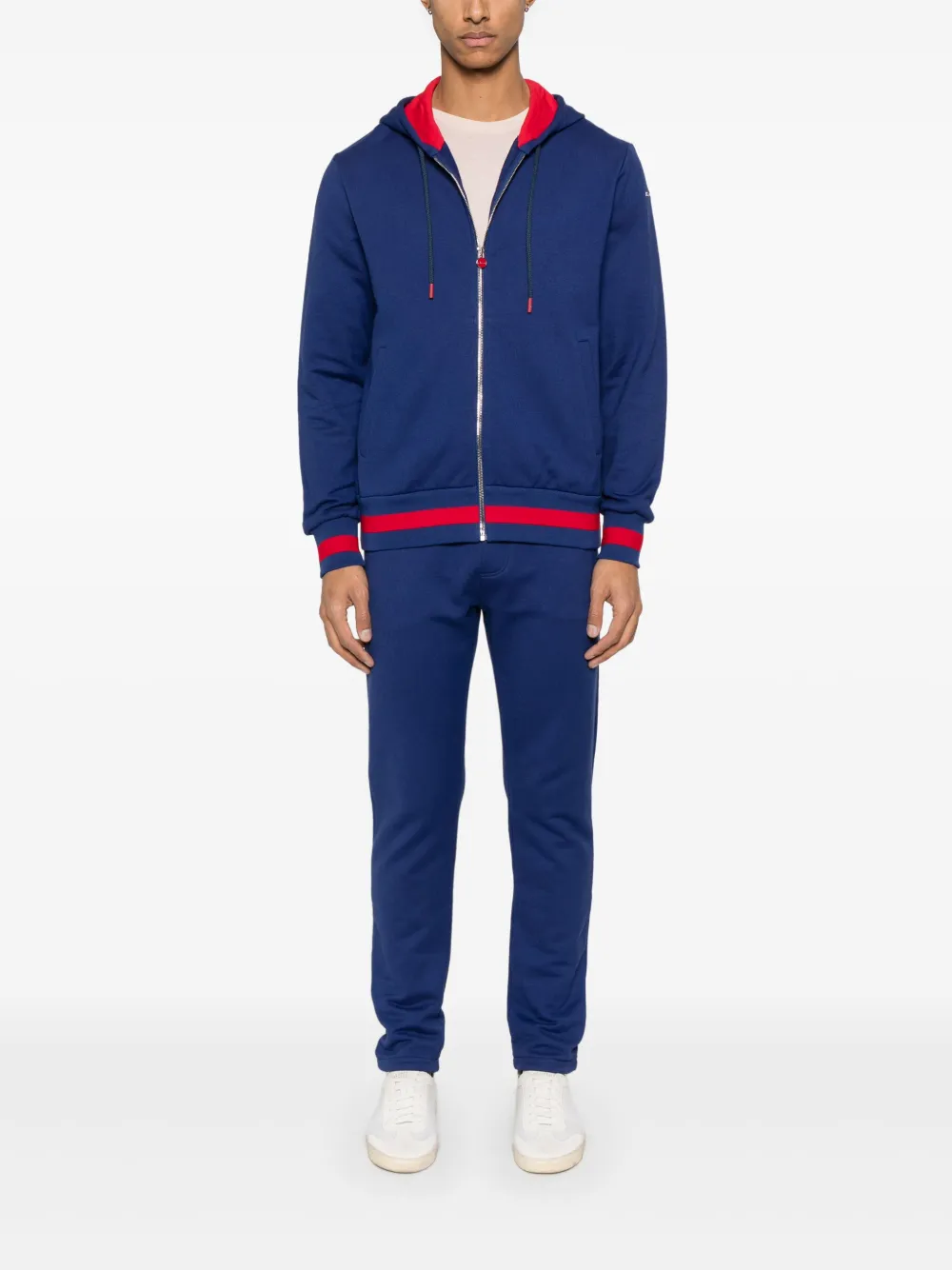 Kiton Katoenen trainingspak - Blauw