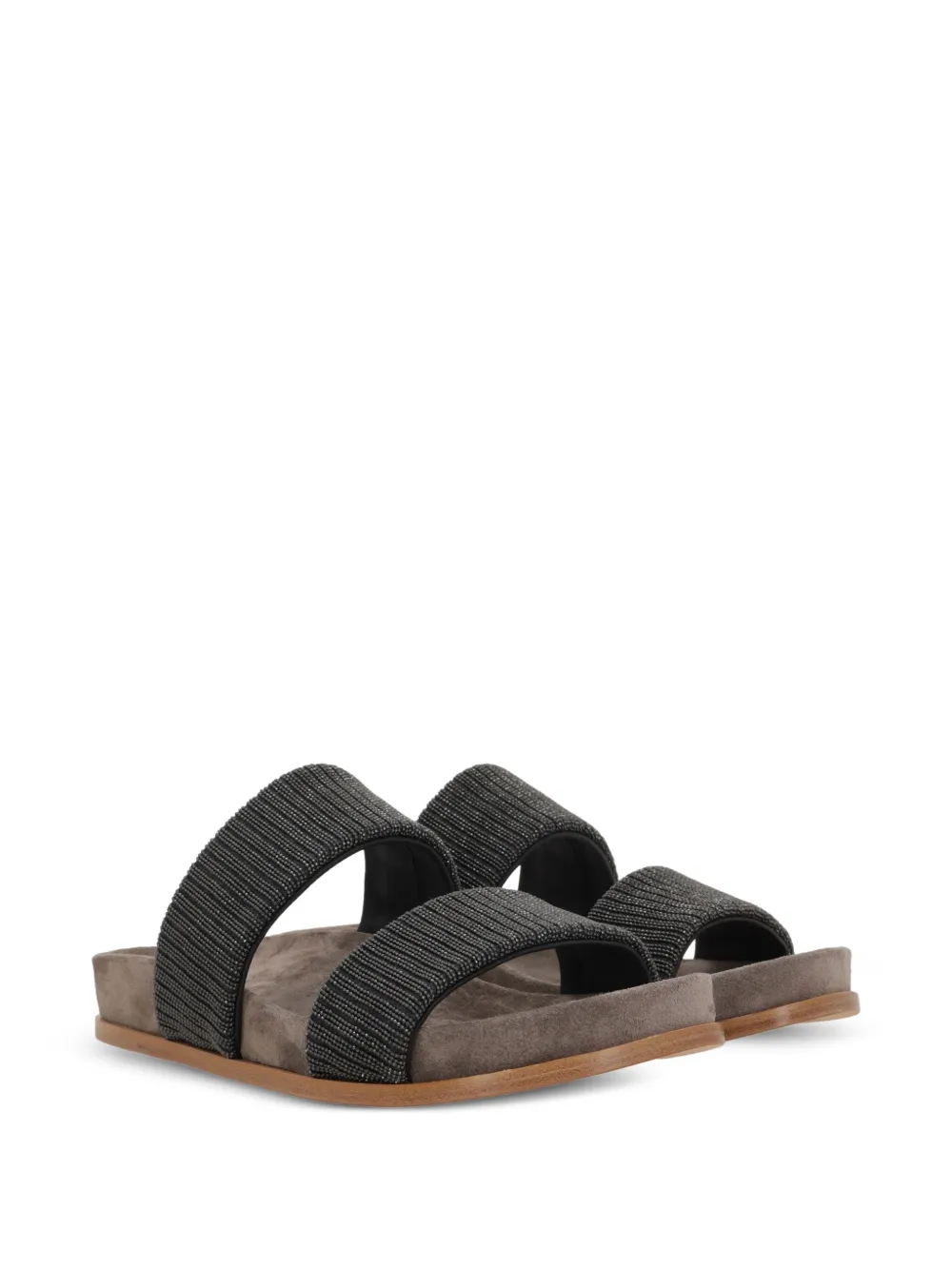 Brunello Cucinelli monili detailing slides - Grijs