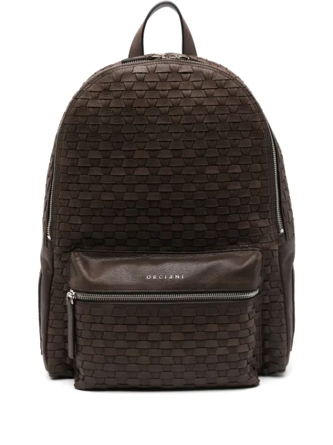Orciani woven leather backpack 