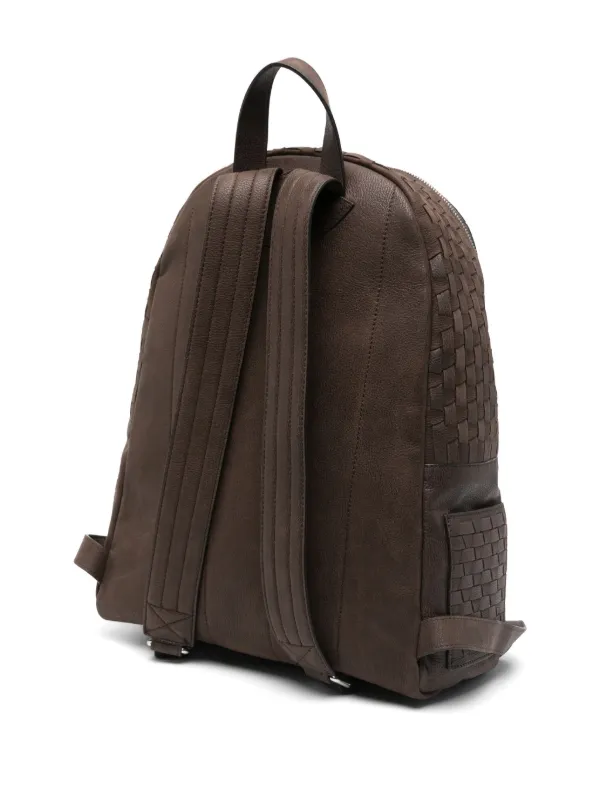Orciani Woven Leather Backpack | Brown | FARFETCH display picture 3