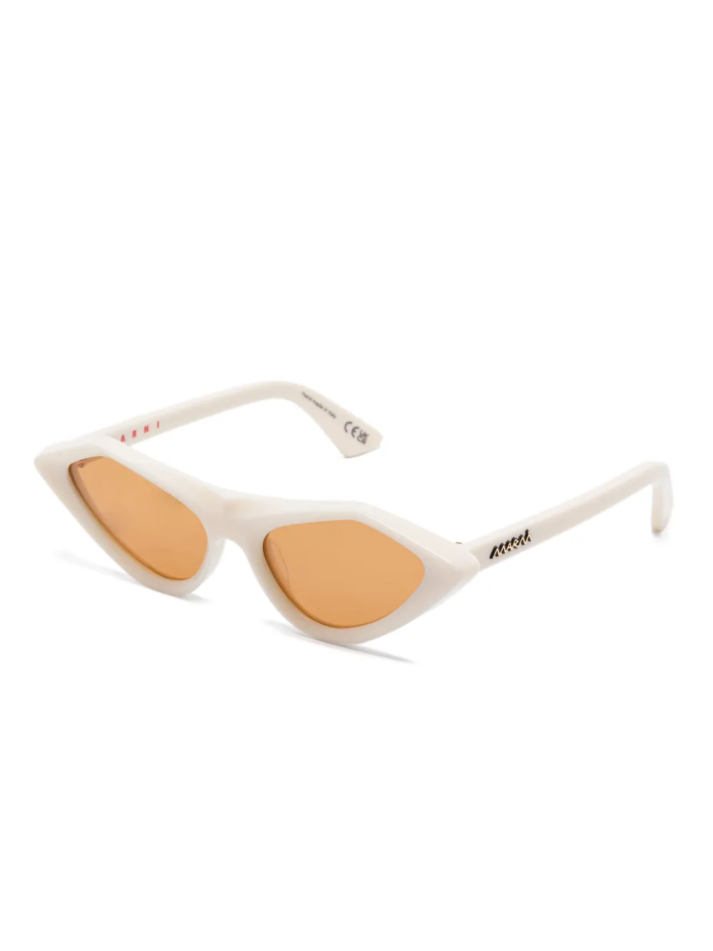 Marni Eyewear Zonnebril met bewerkt montuur - Beige